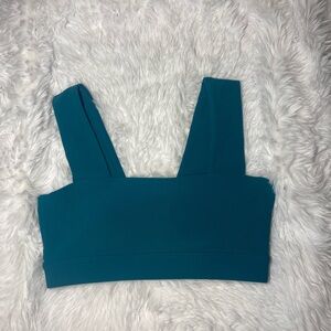 WILO The Label Sports Bra Top lightly Padded Ribbed Sports Bra Size Medium Teal